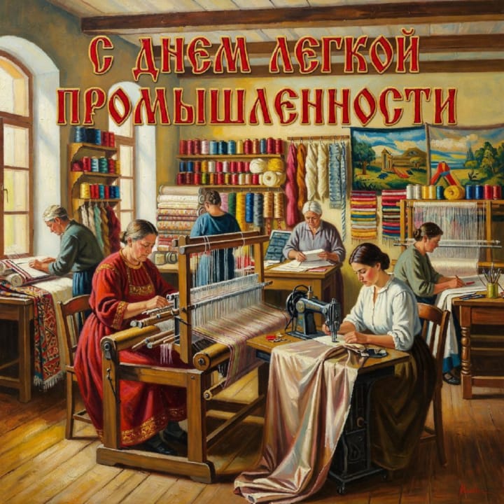 день легкой промышленности, открытка №26