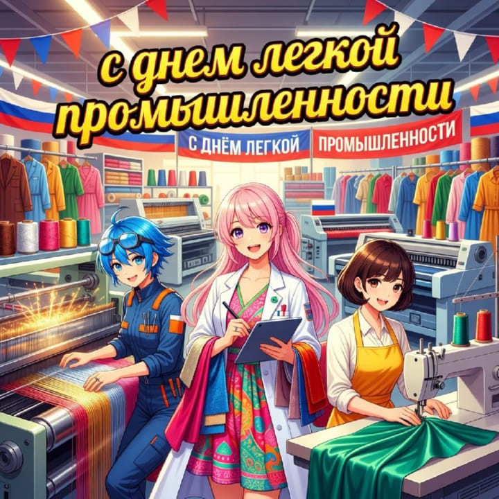 день легкой промышленности, открытка №27