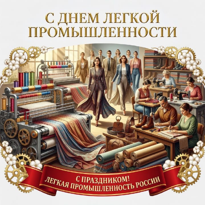 день легкой промышленности, открытка №28