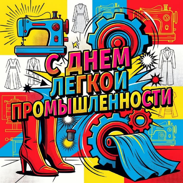 день легкой промышленности, открытка №29