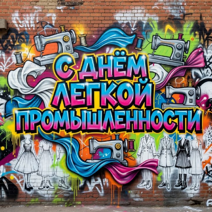 день легкой промышленности, открытка №30