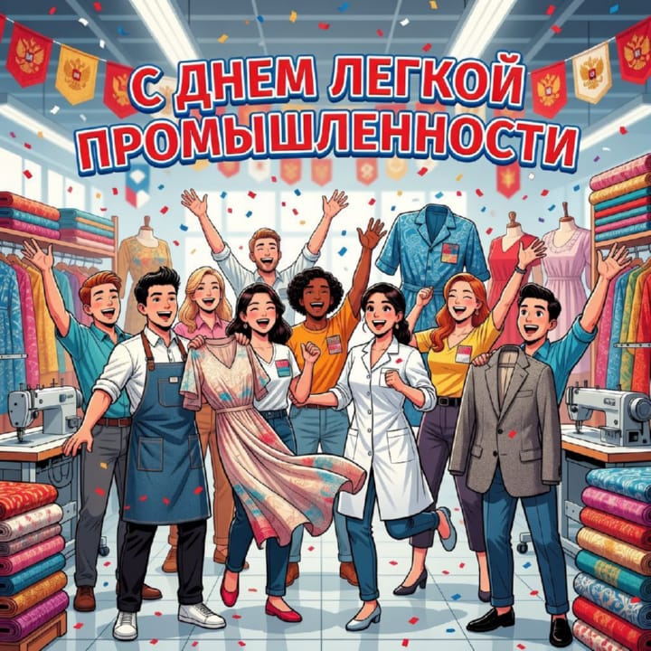 день легкой промышленности, открытка №32