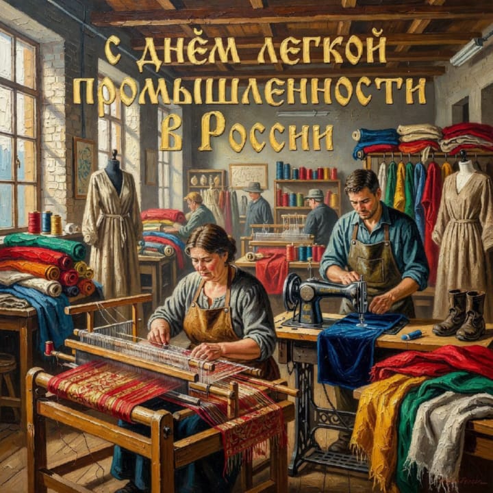 день легкой промышленности, открытка №33