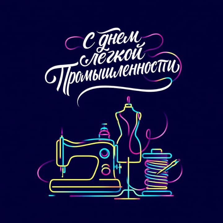 день легкой промышленности, открытка №35