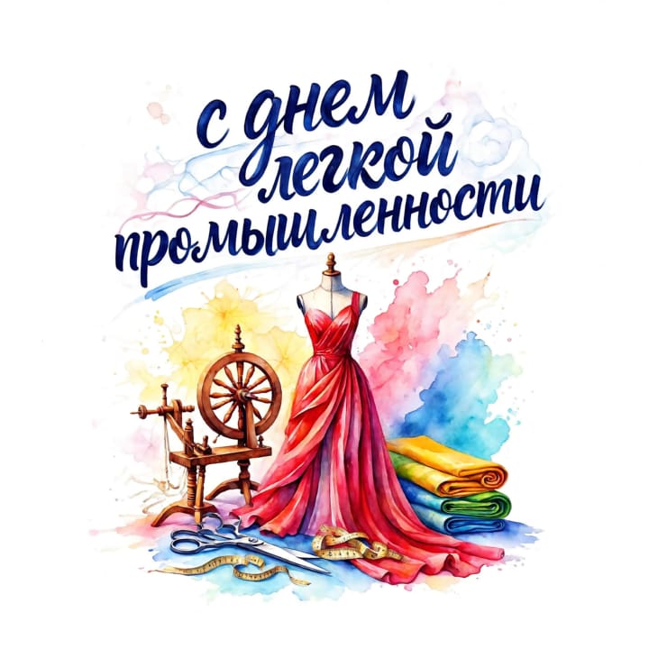 день легкой промышленности, открытка №37