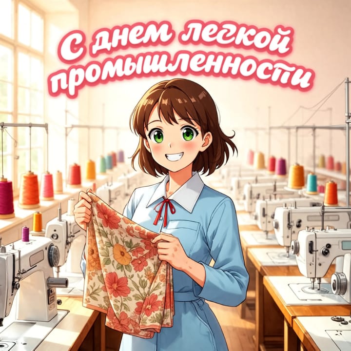 день легкой промышленности, открытка №39