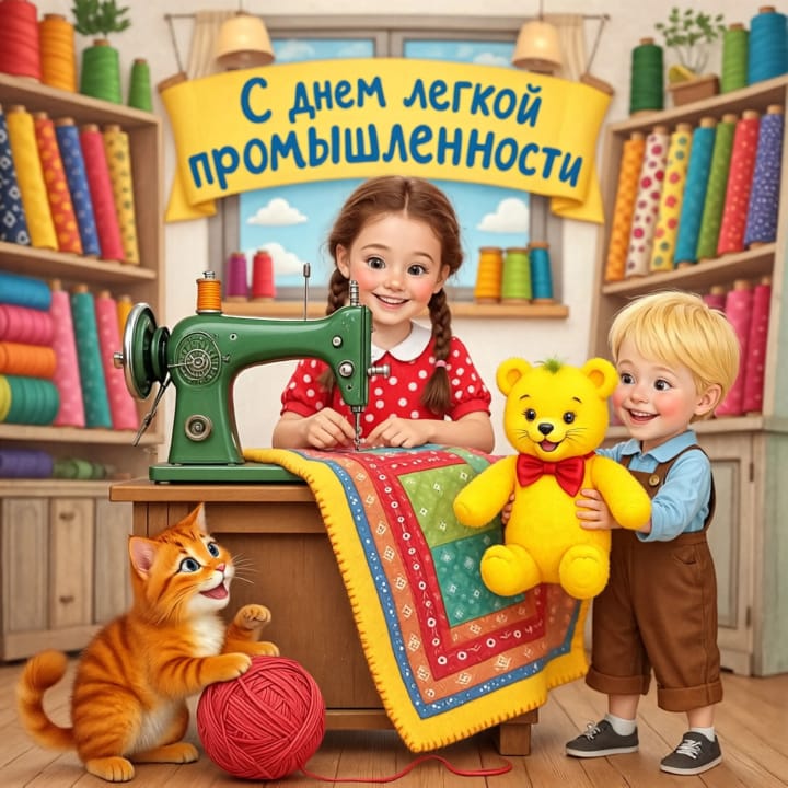 день легкой промышленности, открытка №40