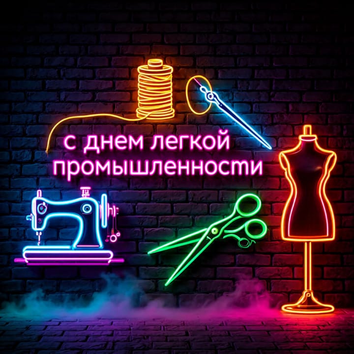 день легкой промышленности, открытка №5