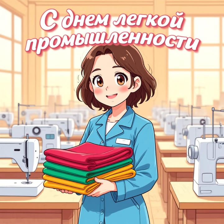 день легкой промышленности, открытка №6