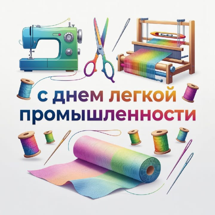 день легкой промышленности, открытка №7