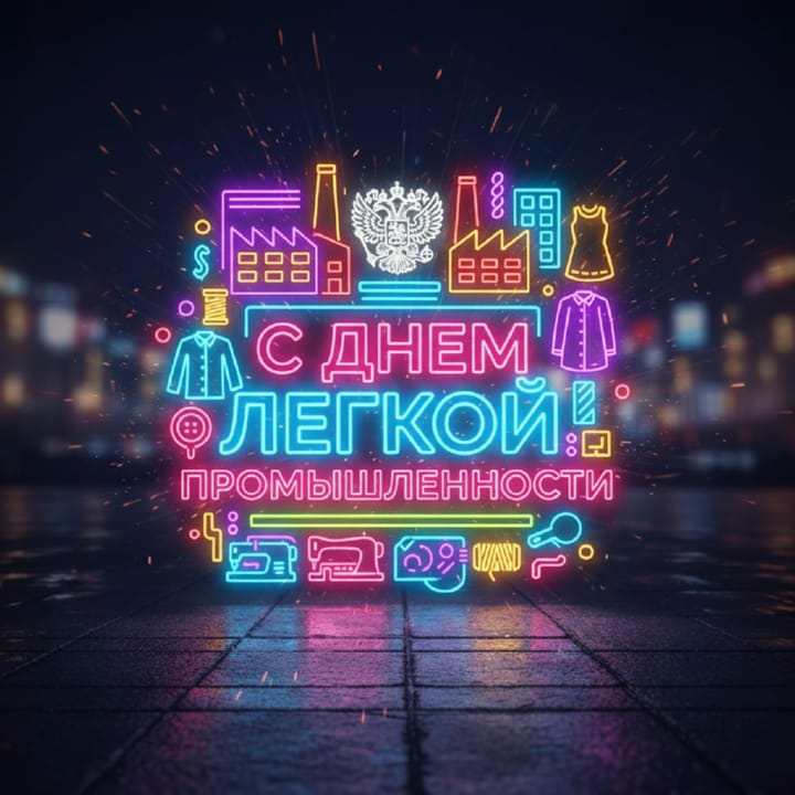 день легкой промышленности, открытка №8