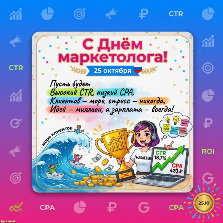 День маркетолога в России, открытка №35
