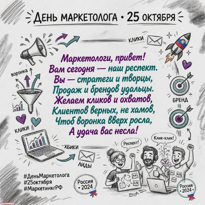 День маркетолога в России, открытка №37