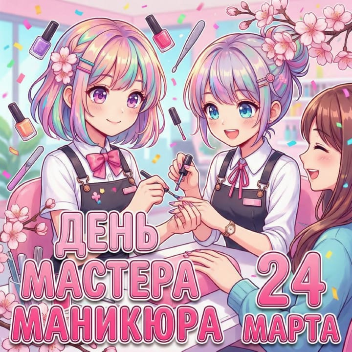 день мастера маникюра, открытка №12