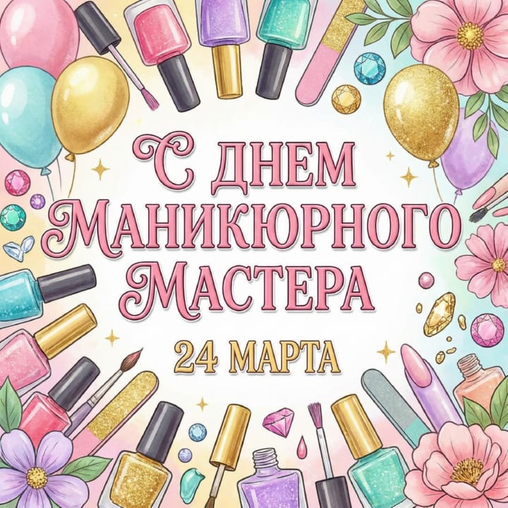 день мастера маникюра, открытка №2