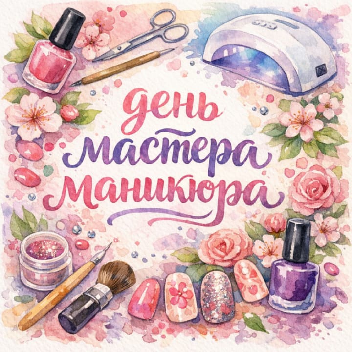 день мастера маникюра, открытка №22
