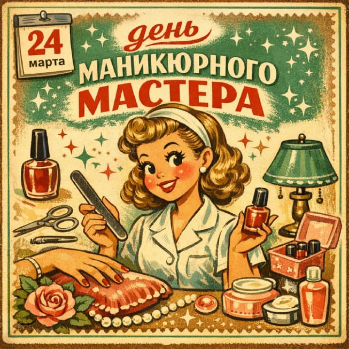 день мастера маникюра, открытка №24