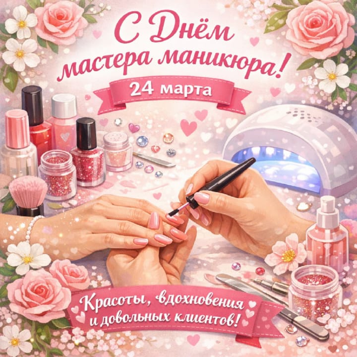 день мастера маникюра, открытка №26