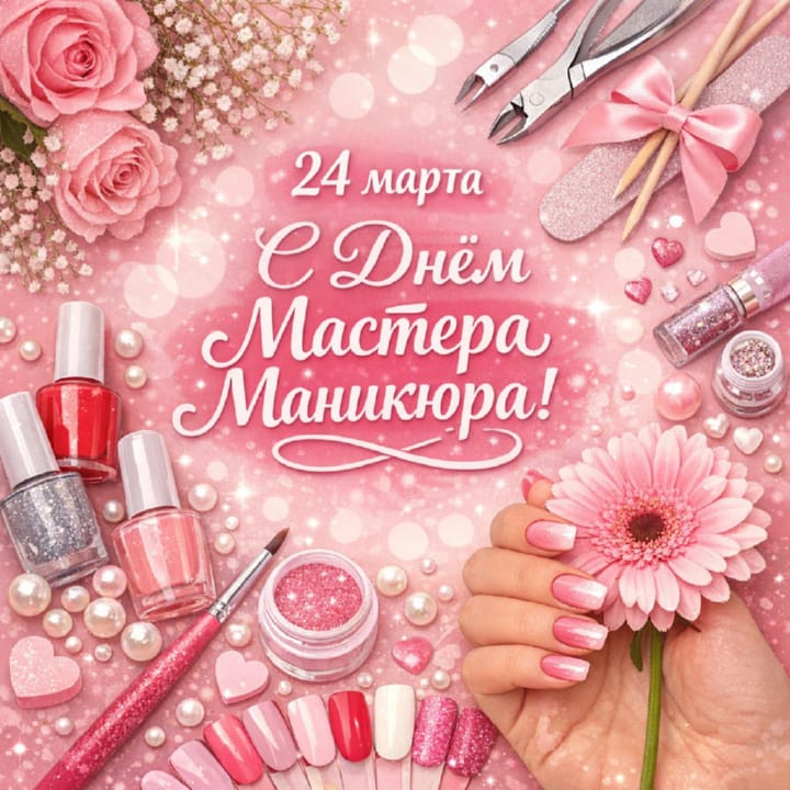 день мастера маникюра, открытка №3
