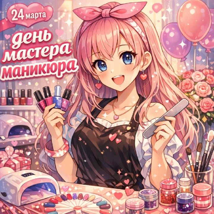 день мастера маникюра, открытка №5