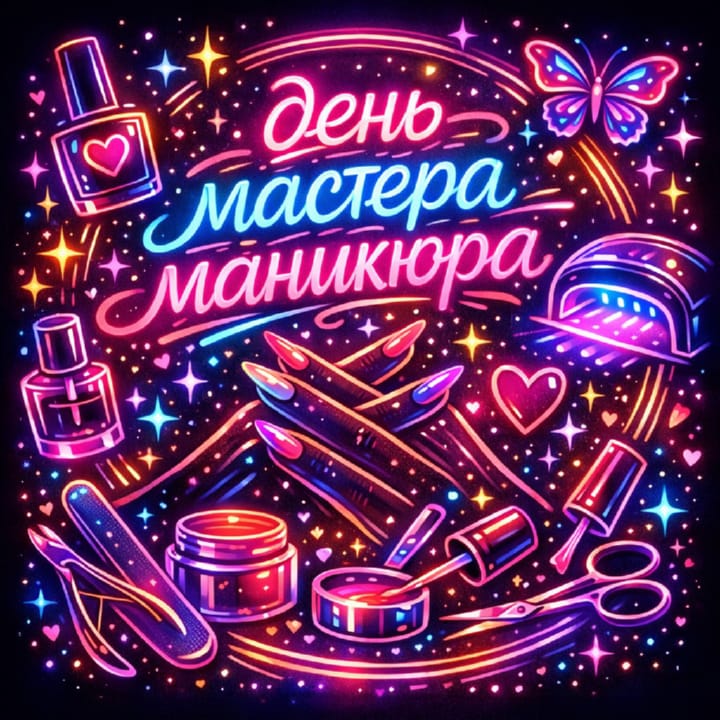 день мастера маникюра, открытка №8