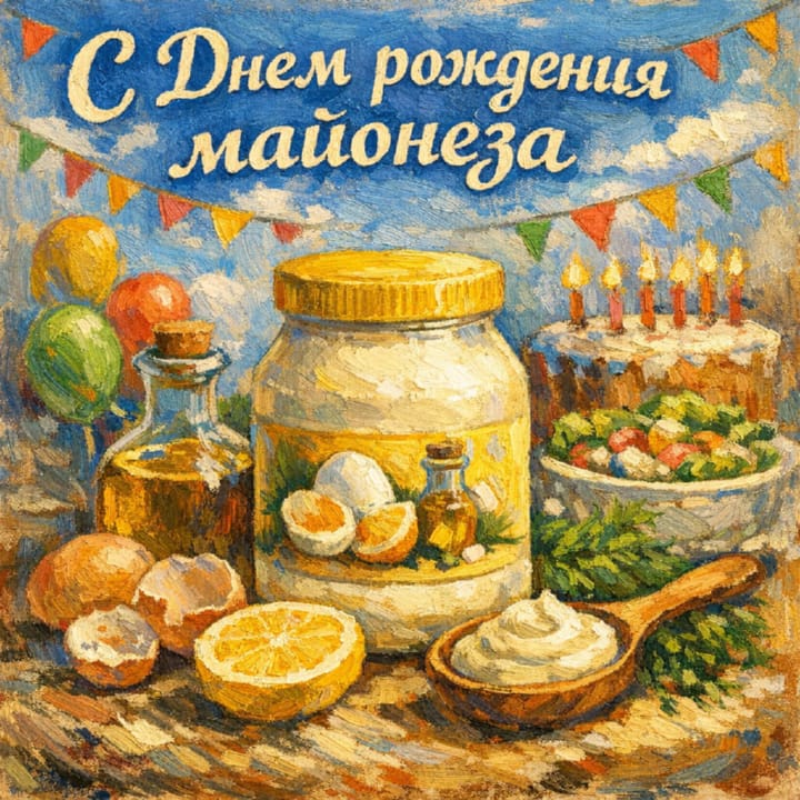 день рождения майонеза, открытка №11
