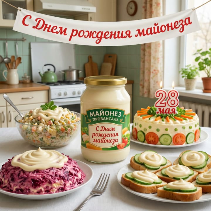 день рождения майонеза, открытка №12