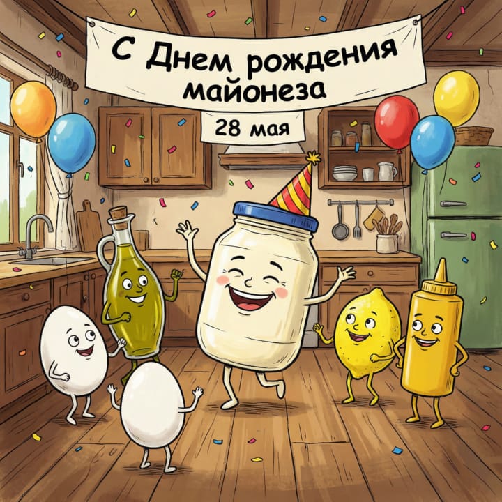 день рождения майонеза, открытка №13