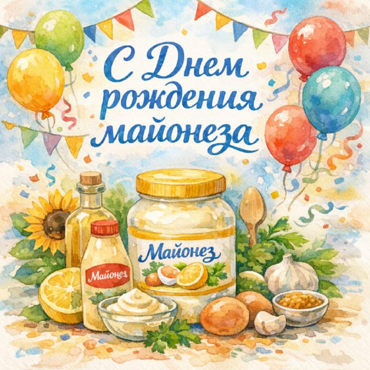 день рождения майонеза, открытка №3