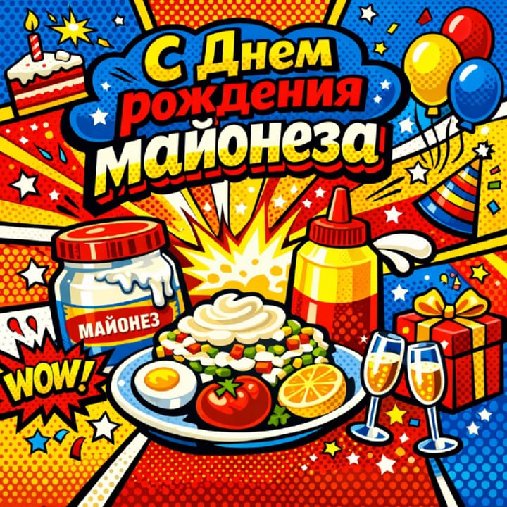 день рождения майонеза, открытка №6