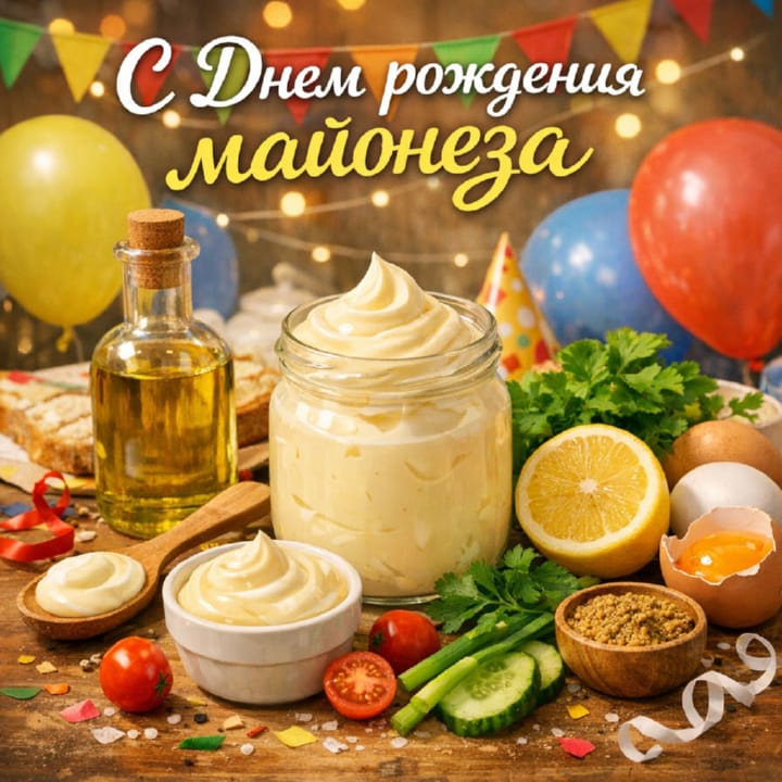 день рождения майонеза, открытка №7