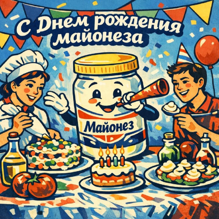 день рождения майонеза, открытка №8
