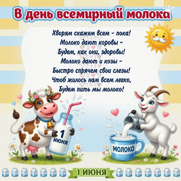 всемирный день молока, открытка №15