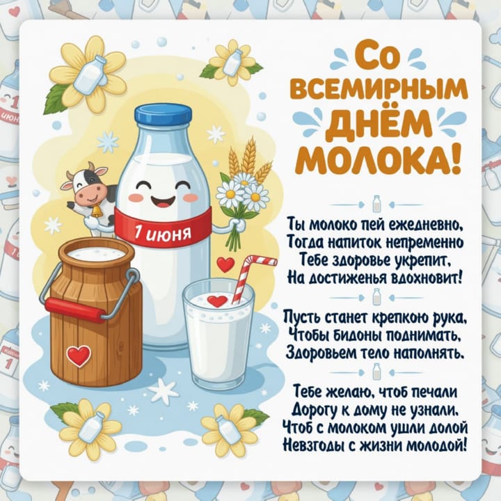 всемирный день молока, открытка №16