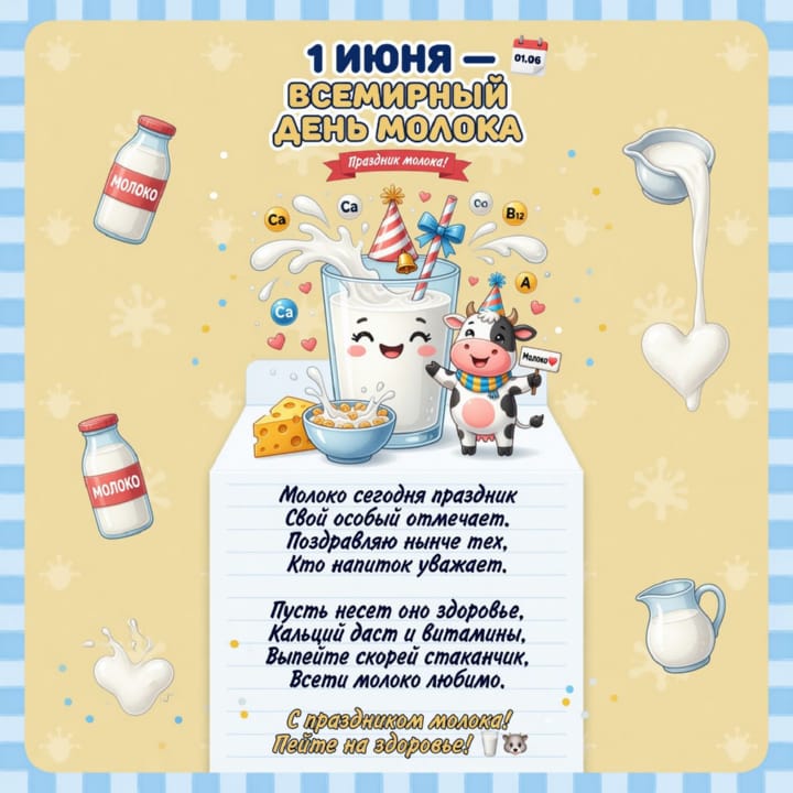 всемирный день молока, открытка №17