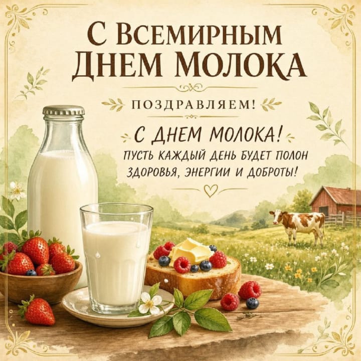 всемирный день молока, открытка №20