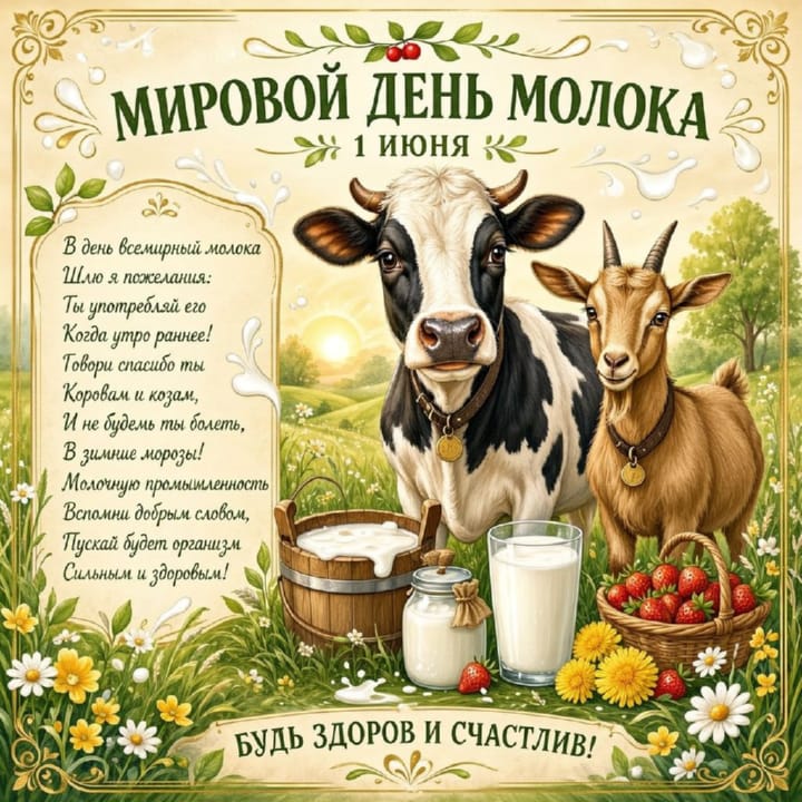 всемирный день молока, открытка №29