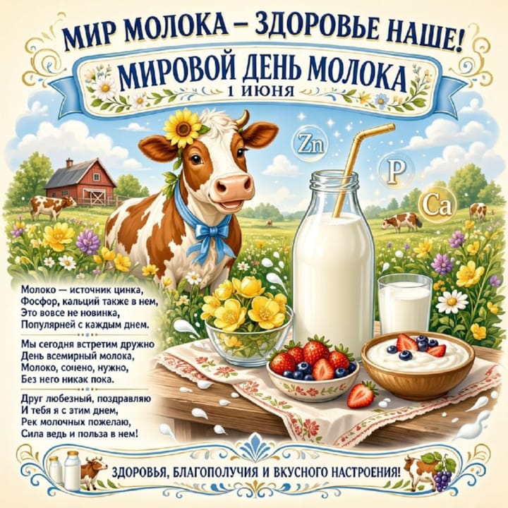 всемирный день молока, открытка №31