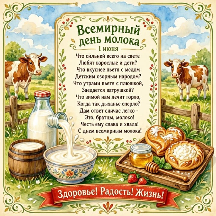 всемирный день молока, открытка №32