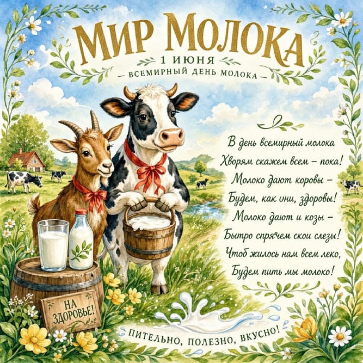 всемирный день молока, открытка №33