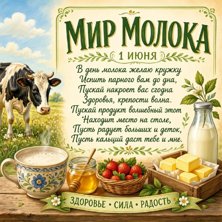 всемирный день молока, открытка №37