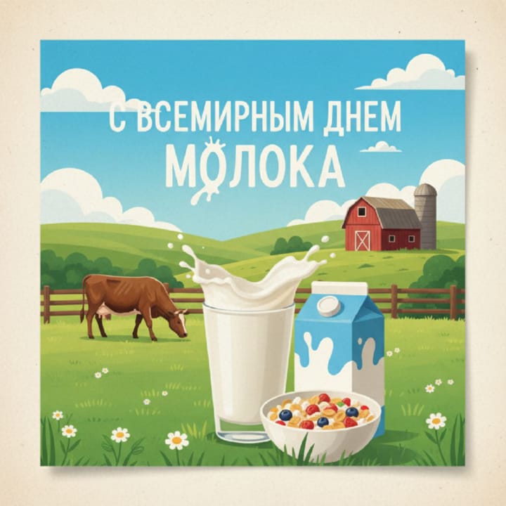 всемирный день молока, открытка №4