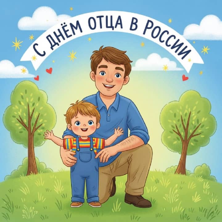 день отца в России, открытка №17