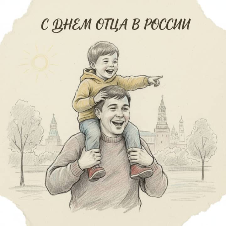 день отца в России, открытка №30