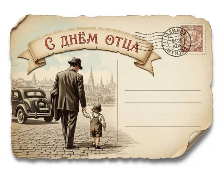день отца в России, открытка №41
