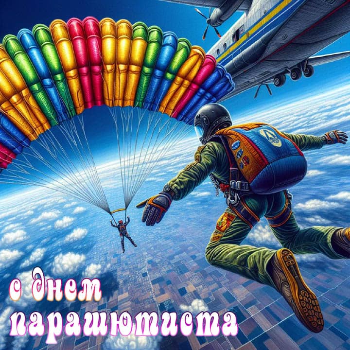 день парашютиста, открытка №16