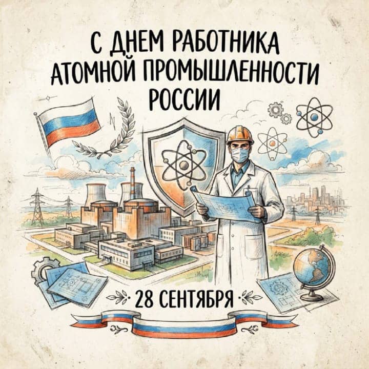 день атомной промышленности, открытка №13
