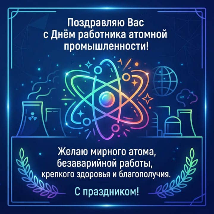 день атомной промышленности, открытка №14