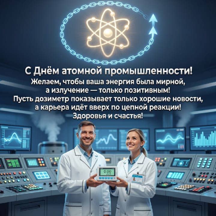 день атомной промышленности, открытка №22