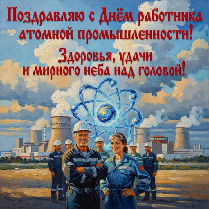 день атомной промышленности, открытка №23